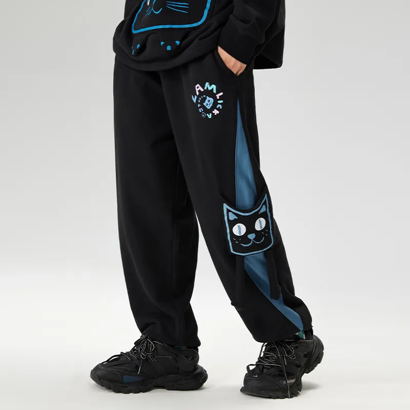 LAMLICKA Sweatshirt Set Unisex Black-3