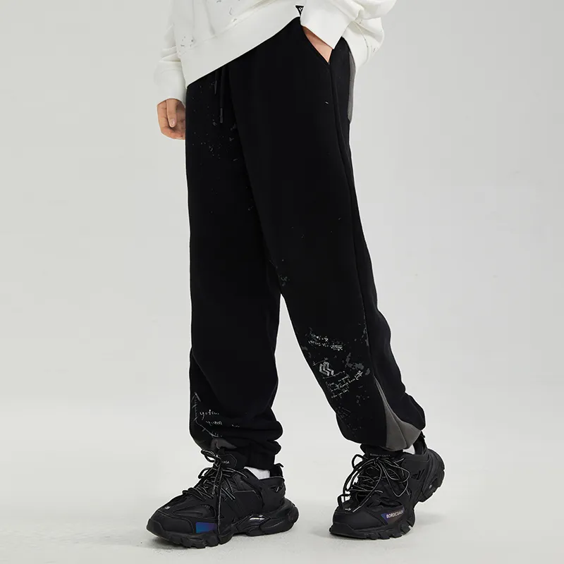 LAMLICKA Knitted Sweatpants Unisex Black-5