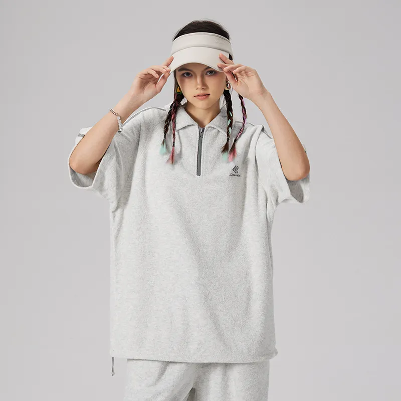 LAMLICKA Polo Shirt Unisex Heather Gray-4