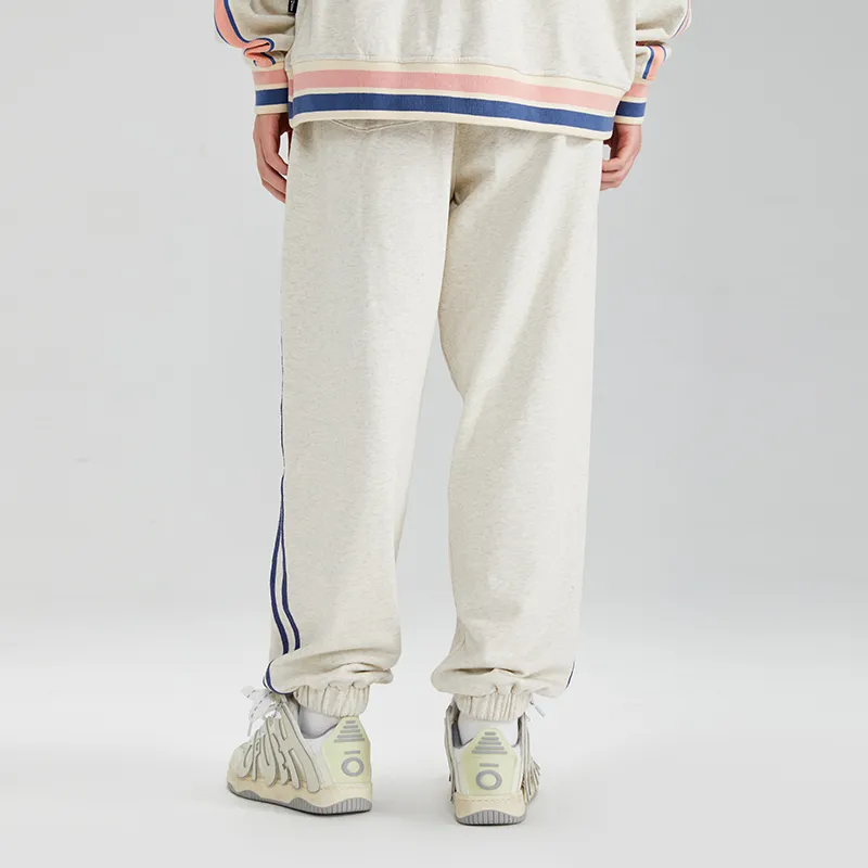 LAMLICKA Knitted Sweatpants Unisex Light Gray-4