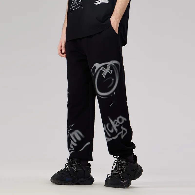 LAMLICKA Casual Pants Unisex Black-3