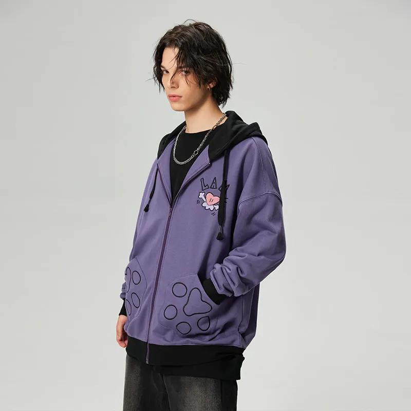 LAMLICKA x AIDEMENG LIANMINGKUAN Sweatshirt Unisex Purple-3