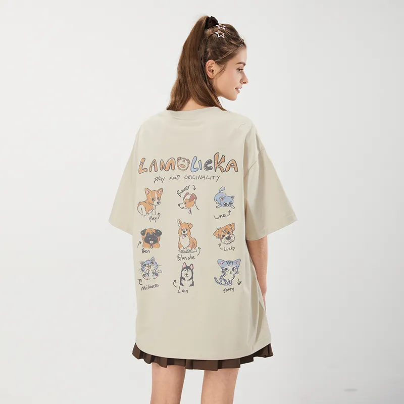 LAMLICKA T Shirt Unisex Apricot-8