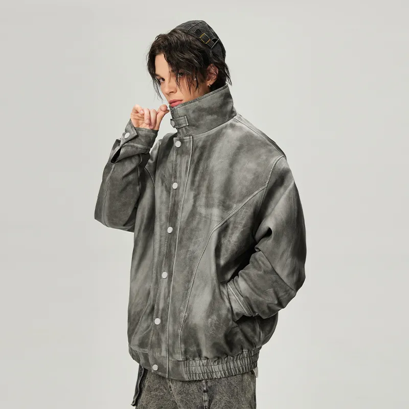 LAMLICKA Jackets Coats Unisex Gray-2