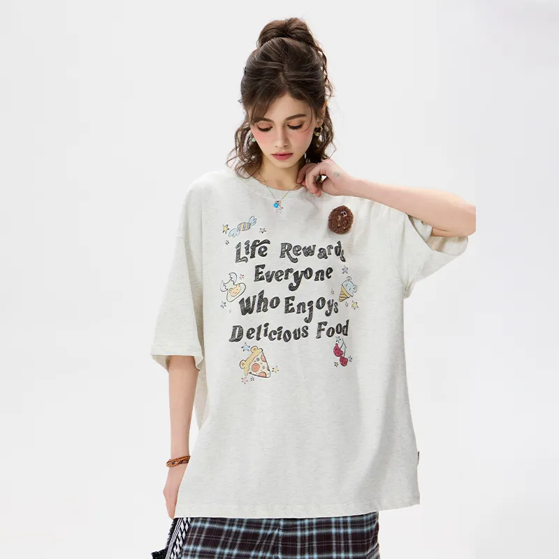 LAMLICKA T Shirts Unisex White Heather Gray-5