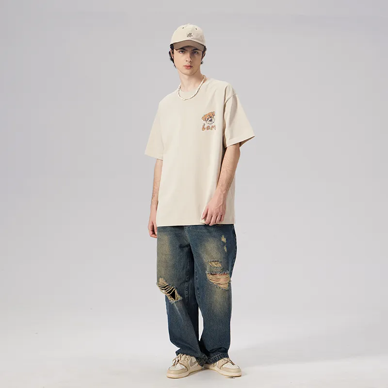 LAMLICKA T Shirt Unisex Apricot-3