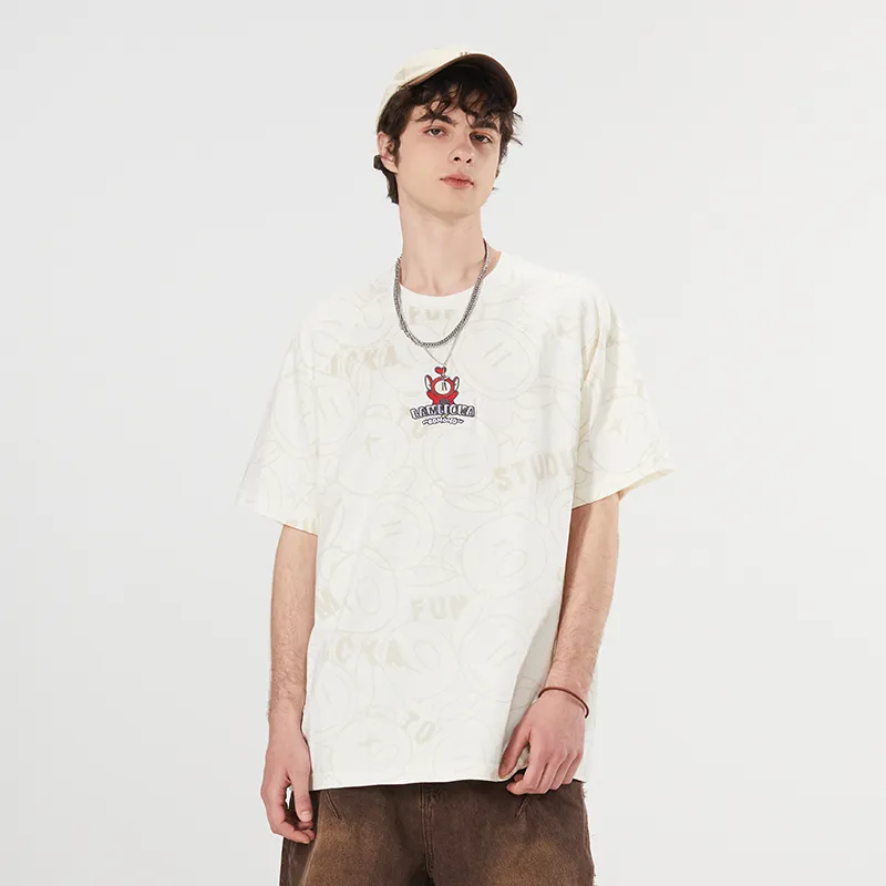 LAMLICKA x AIDEMENG LIANMINGKUAN T Shirt Unisex Apricot-5