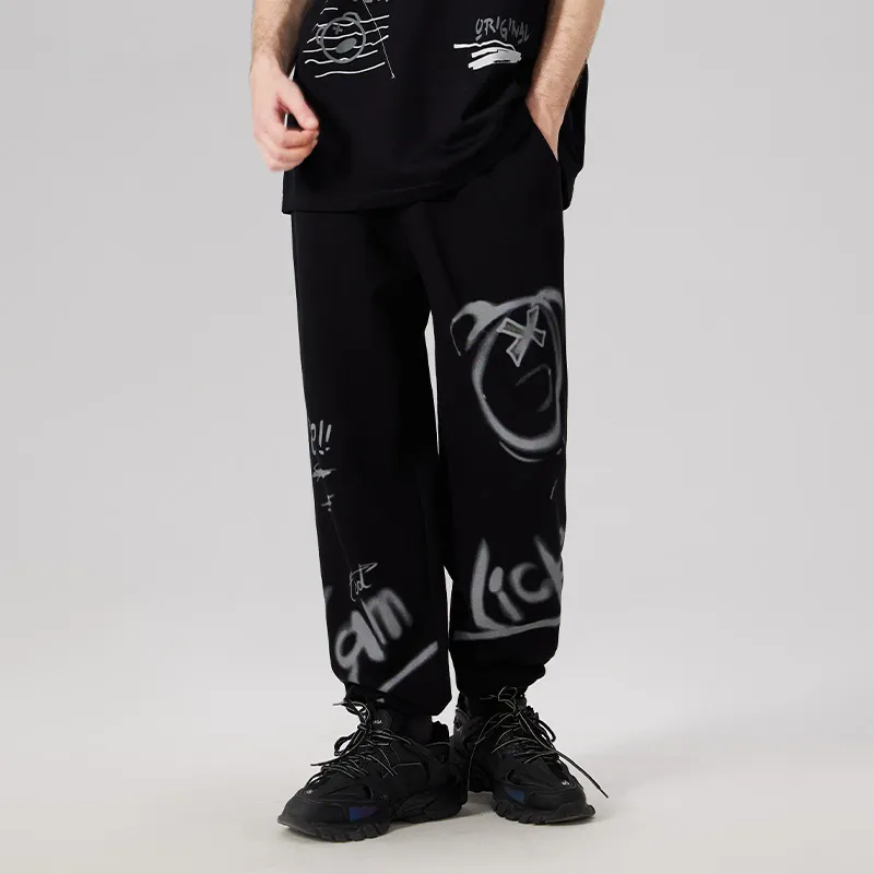 LAMLICKA Casual Pants Unisex Black-2