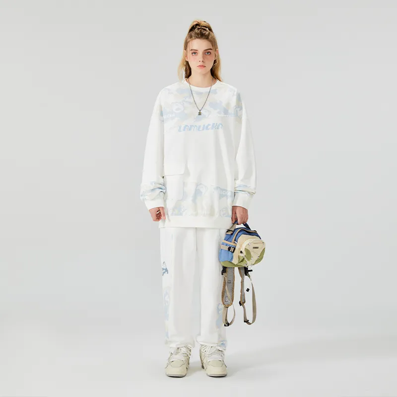 LAMLICKA Sweatshirt Unisex White-7