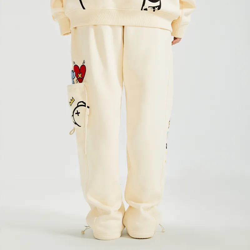 LAMLICKA Casual Pants Unisex Apricot-4