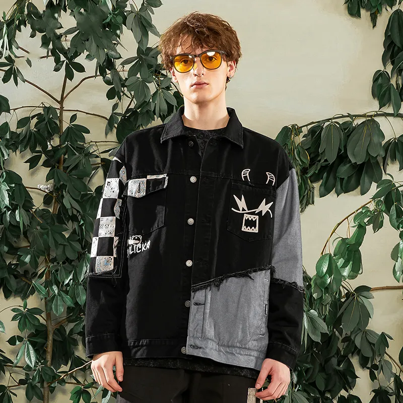 LAMLICKA Denim Jacket Unisex Black-2