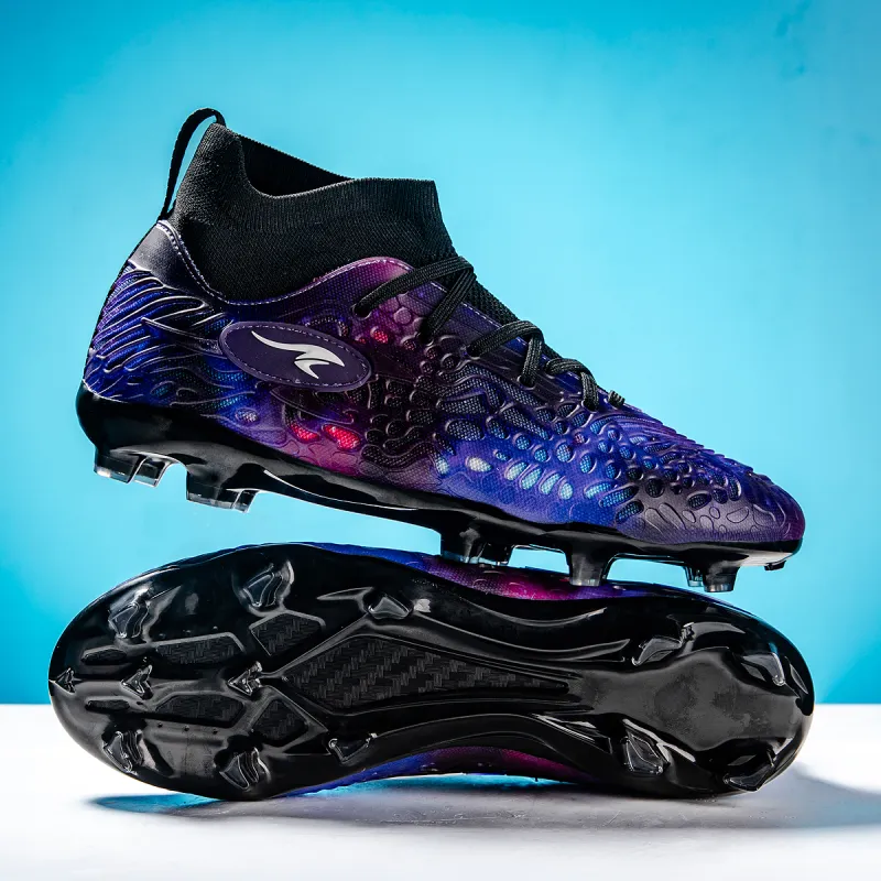 SUNAIS MG Rubber Short Studs TF Rubber Broken Studs Artificial Ground, Natural Ground Breathable Soccer Shoes Unisex-25