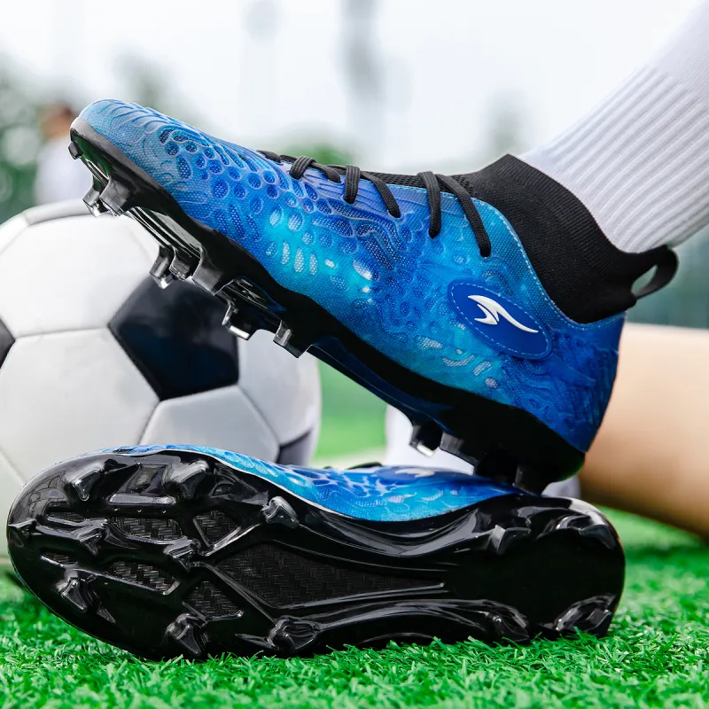 SUNAIS MG Rubber Short Studs TF Rubber Broken Studs Artificial Ground, Natural Ground Breathable Soccer Shoes Unisex-7
