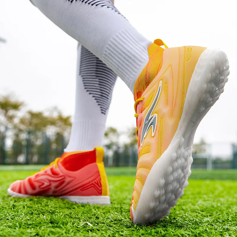 SUNAIS MG Rubber Short Studs TF Rubber Broken Studs Artificial Ground, Natural Ground Breathable Soccer Shoes Unisex-44