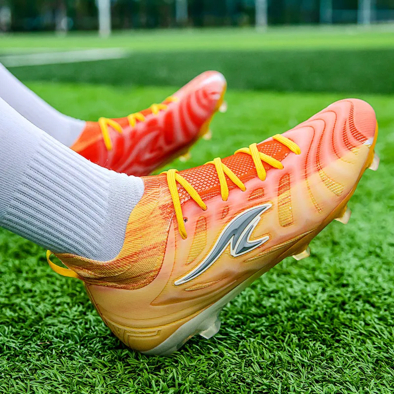 SUNAIS MG Rubber Short Studs TF Rubber Broken Studs Artificial Ground, Natural Ground Breathable Soccer Shoes Unisex-36