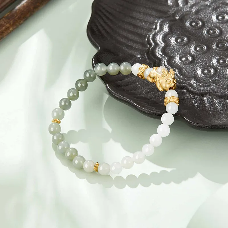 Mom's Gift Bracelets Pale Greenish White Jade Women's-9