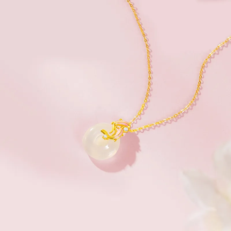 Mom's Gift Chalcedony Jade Necklaces Women's-6
