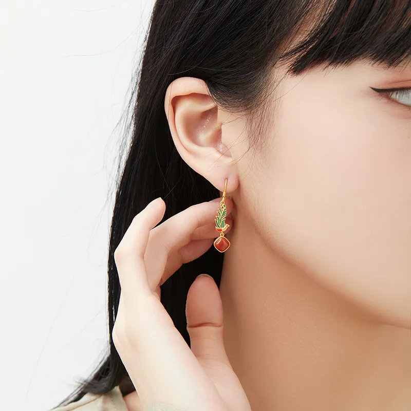Mom's Gift Agate Earrings Women's-1