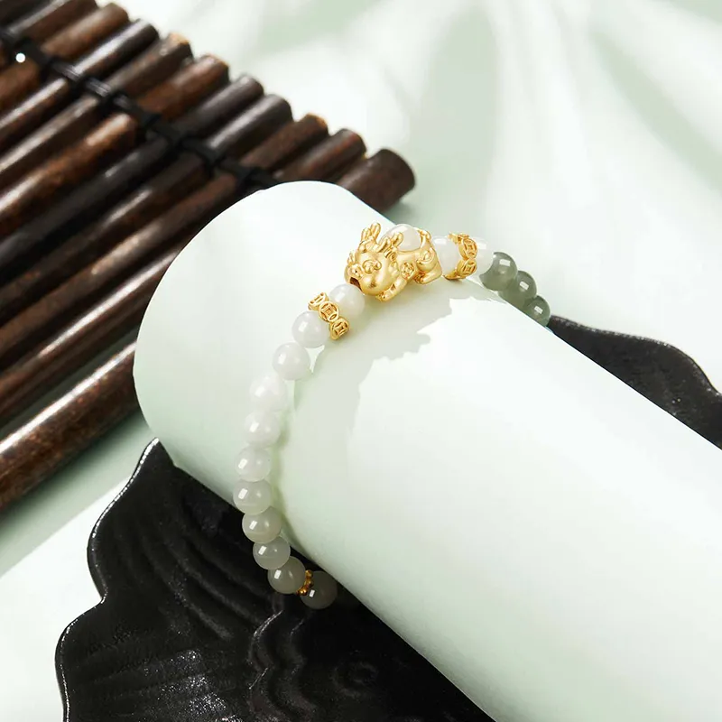Mom's Gift Bracelets Pale Greenish White Jade Women's-8