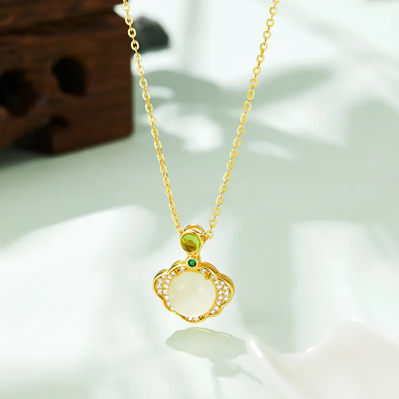 Mom's Gift Chalcedony Jade Necklaces Women's-6