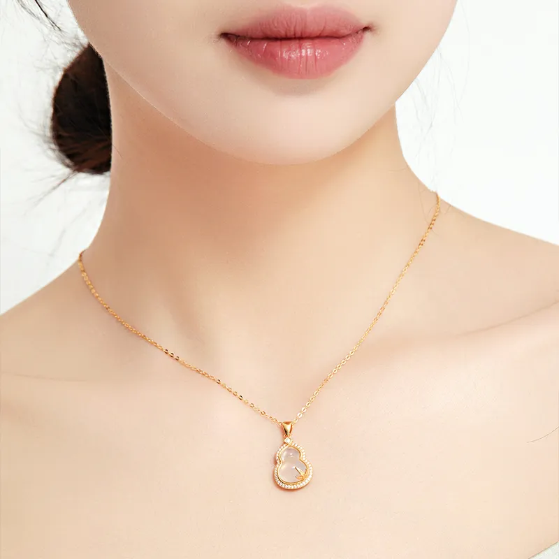 Mom's Gift Chalcedony Jade Necklaces Women's-4