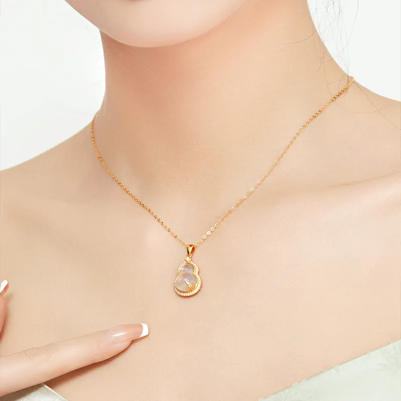 Mom's Gift Chalcedony Jade Necklaces Women's-6