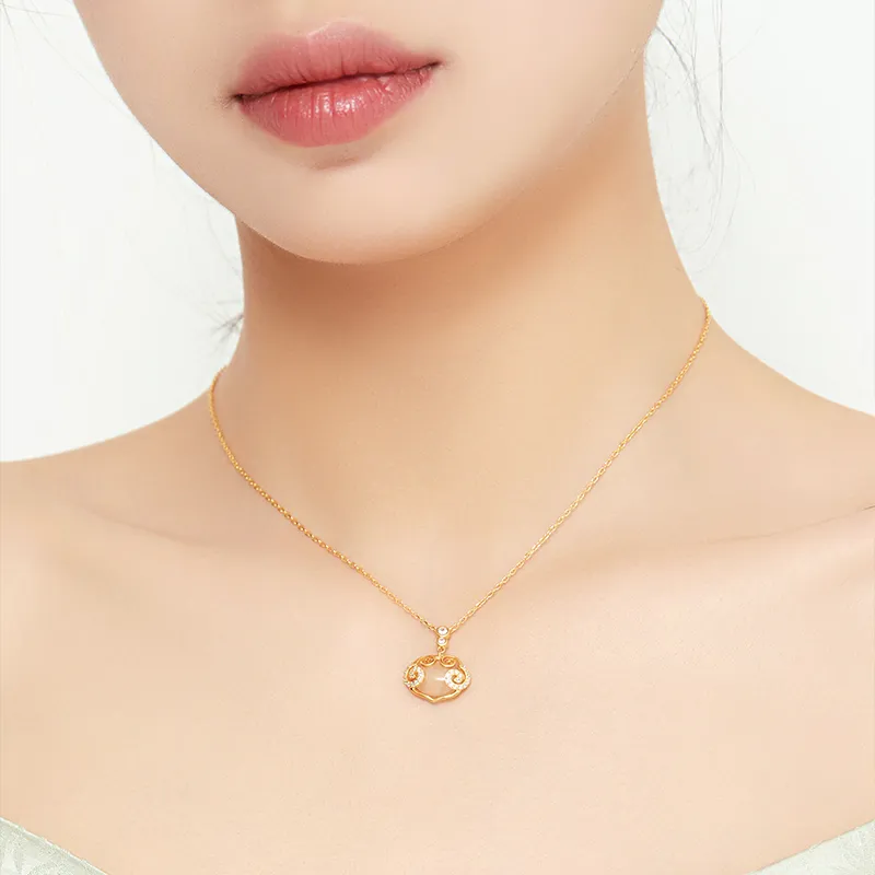 Mom's Gift Chalcedony Jade Necklaces Women's-6
