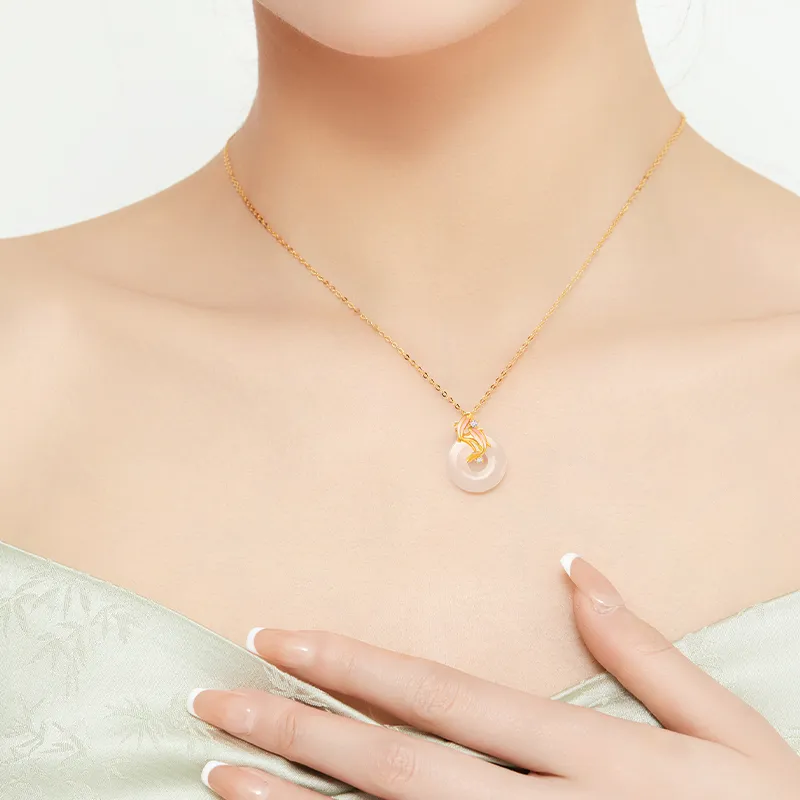 Mom's Gift Chalcedony Jade Necklaces Women's-3