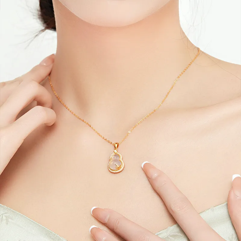 Mom's Gift Chalcedony Jade Necklaces Women's-3