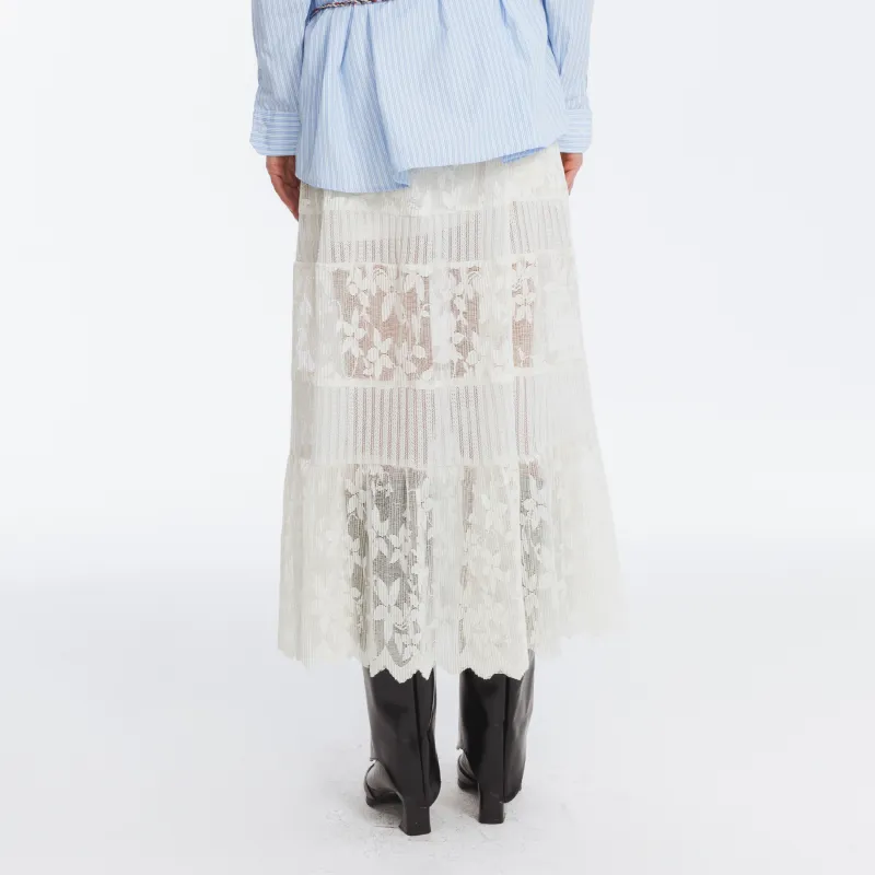 CUBIC Casual Long Skirt Women's Beige Apricot-3