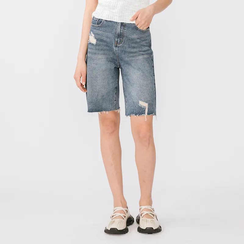 Cubic Denim Shorts Women's-2