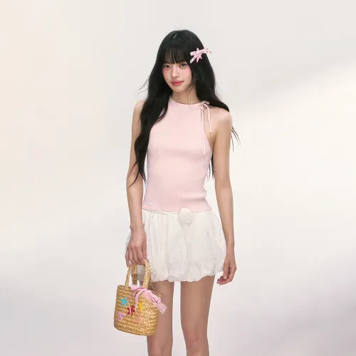 WEEKEND HUB 핑크 여성 민소매