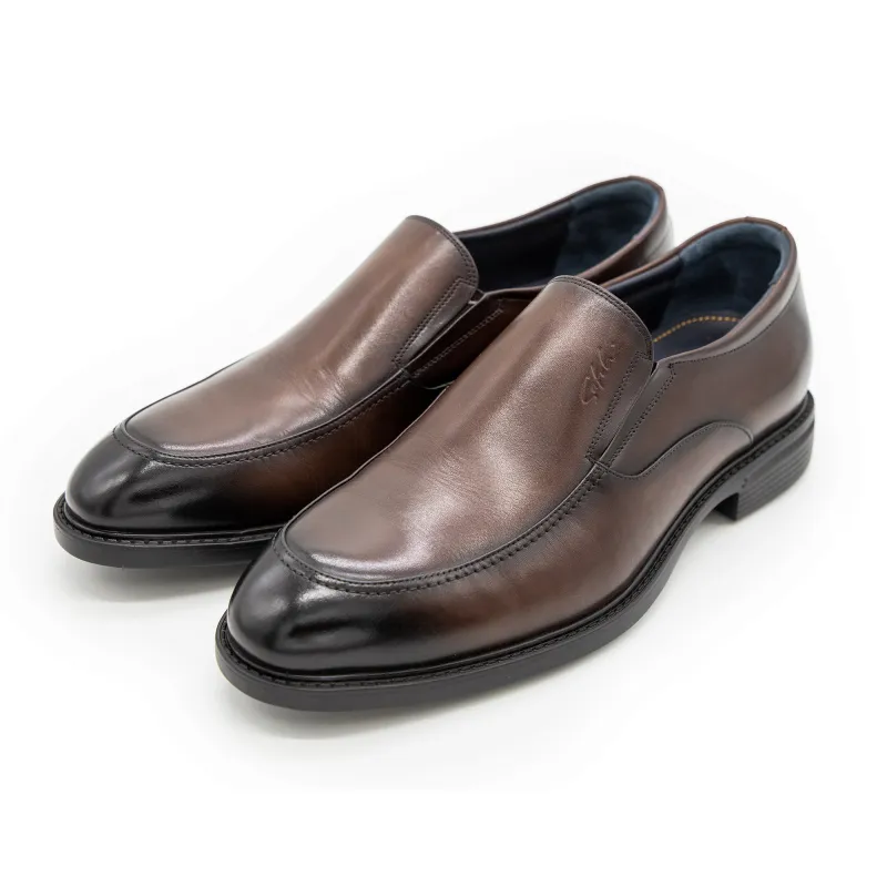 Satchi Dress Shoes Men Low Top Brown-2