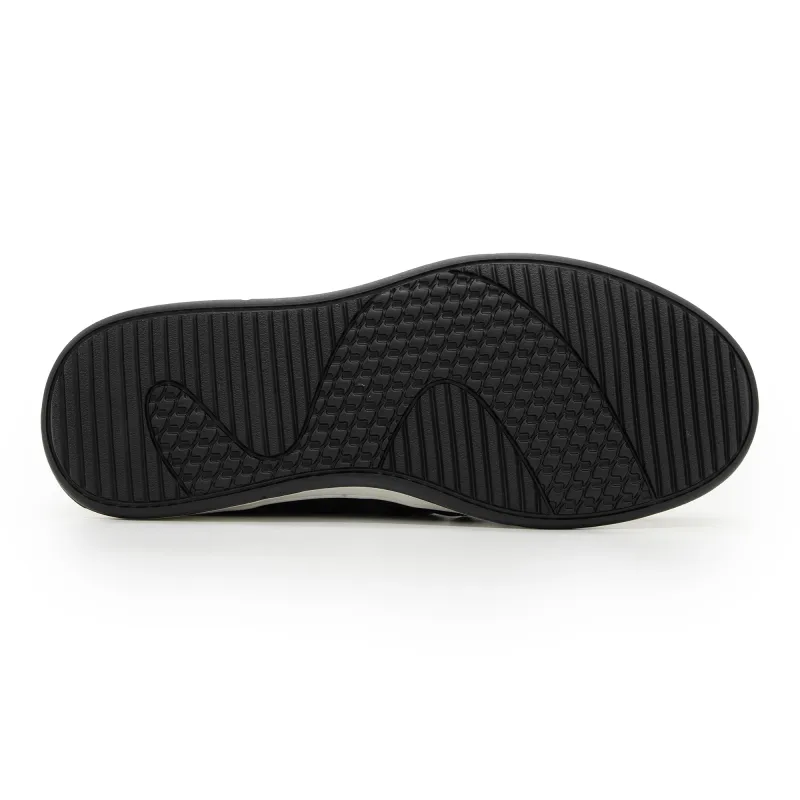 Satchi Slip Resistant Low Top Skateboard Shoes Men's Black-5