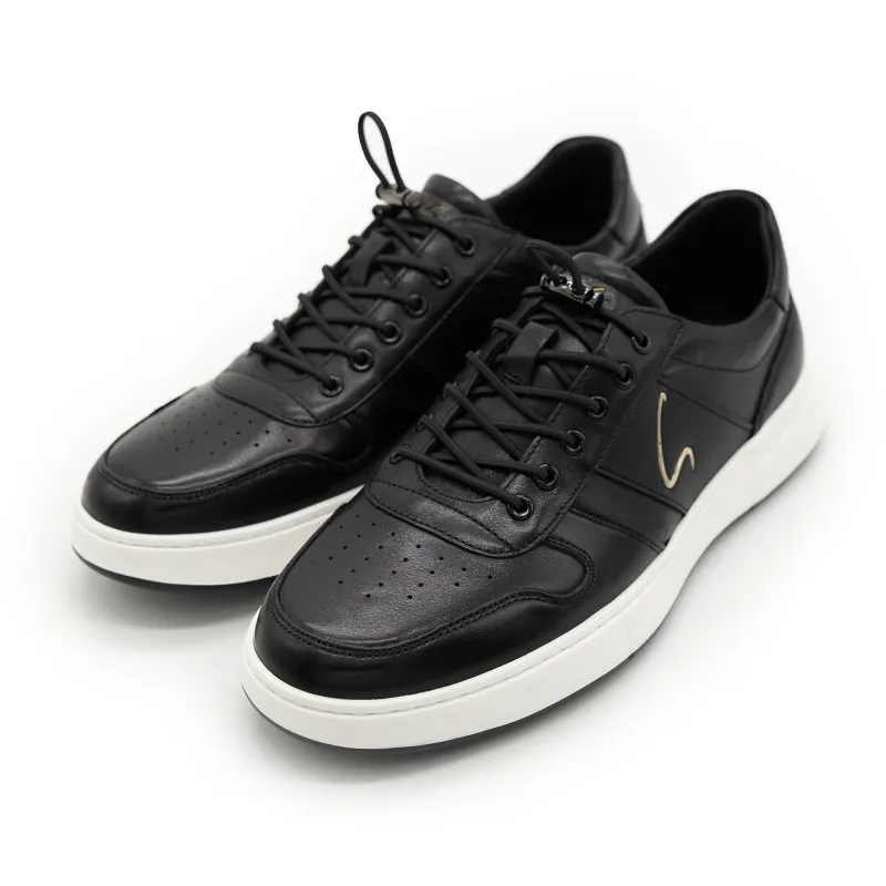 Satchi Slip Resistant Low Top Skateboard Shoes Men's Black-2