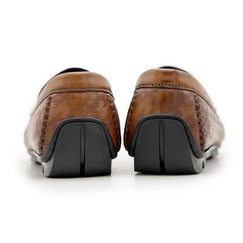Satchi Loafers Flat Men's Chocolate-4