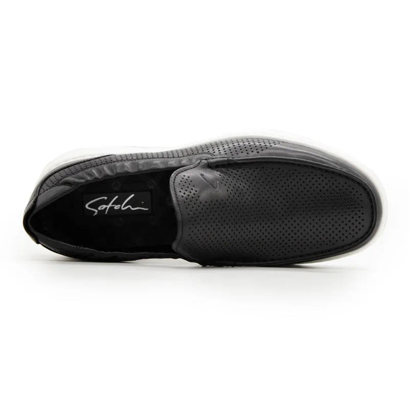 Satchi Loafers, Gommino Loafers Men's Black-3