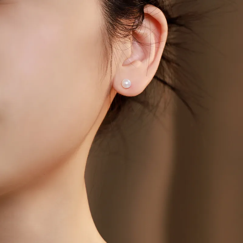 UNG Pearl Stud Earrings Women's-5