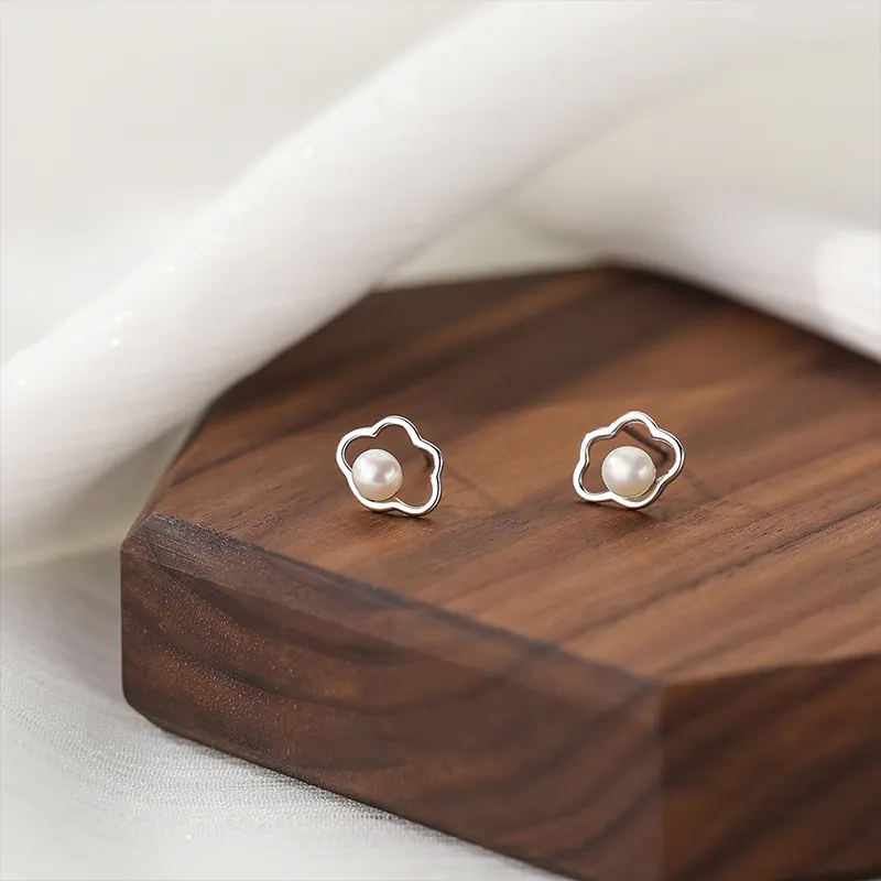 UNG 999 Fine Silver Stud Earrings Women's-2