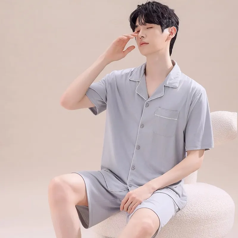 H YXIANG Men Pajama Sets-5
