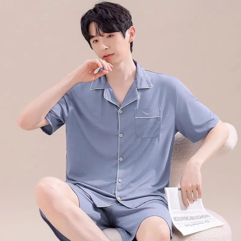 H YXIANG Men Pajama Sets-9