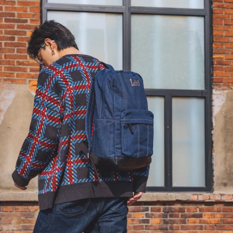 Lee Fabric Backpack Unisex Blue-1