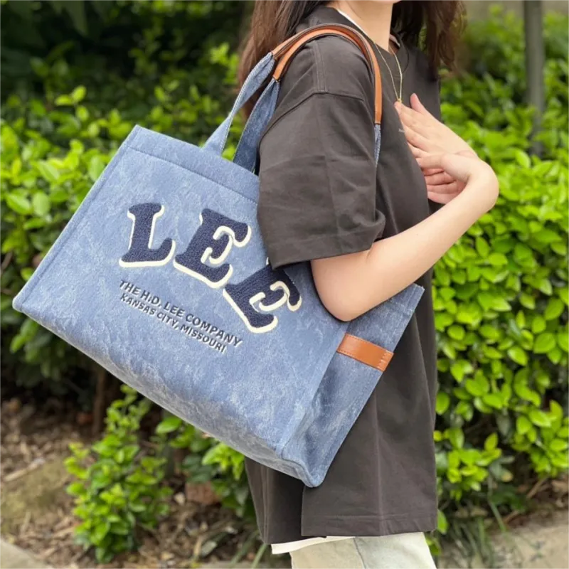 Lee Denim Tote Handbag Tubas Women's Washed Blue-2