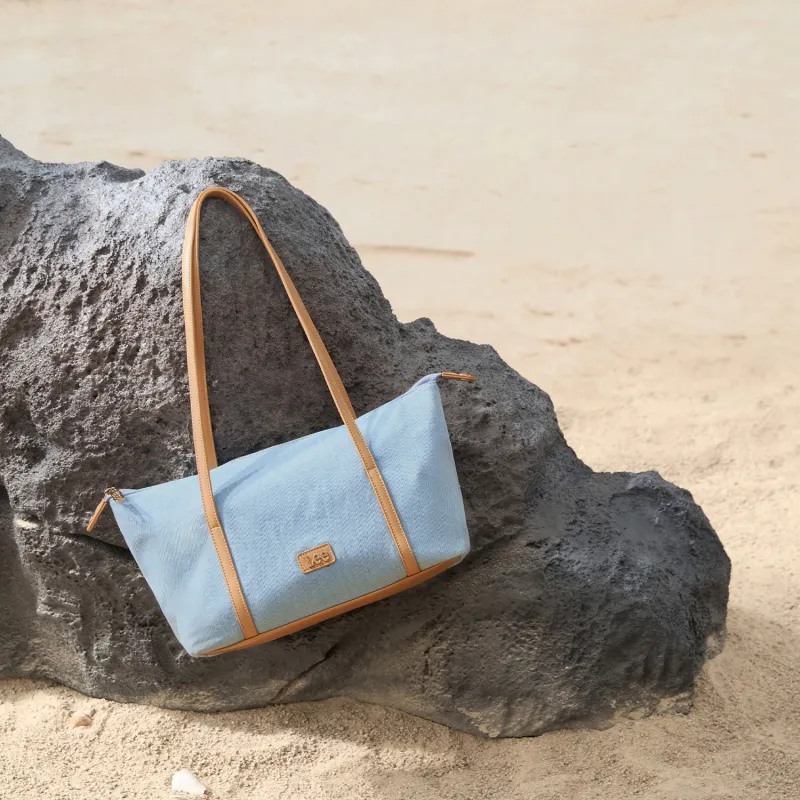 Lee Fabric Tote Bag, Shopping Bag, Shoulder Bag Regular Women's Light Blue-1