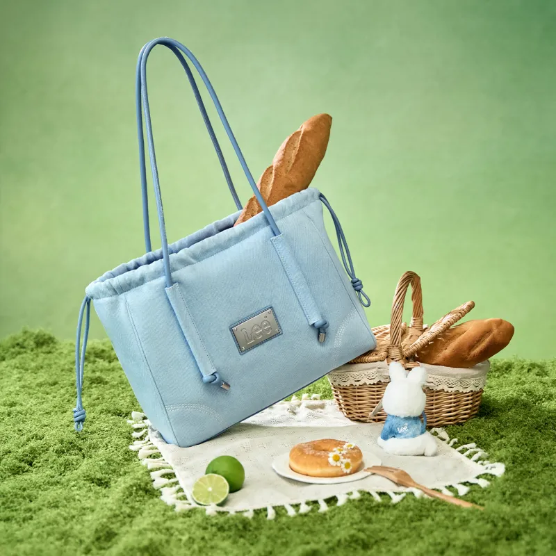 Lee Fabric, PU Crossbody Bag, Shoulder Bag, Handbag Large Size Women's Light Blue-5