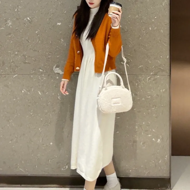 Lee Fabric With PU Crossbody Bag Regular Women's Ecru-3