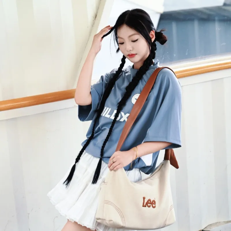 Lee Fabric+Artificial Leather Crossbody Bag, Shoulder Bag, Messenger Bag Tubas Women's Coix Seed-3