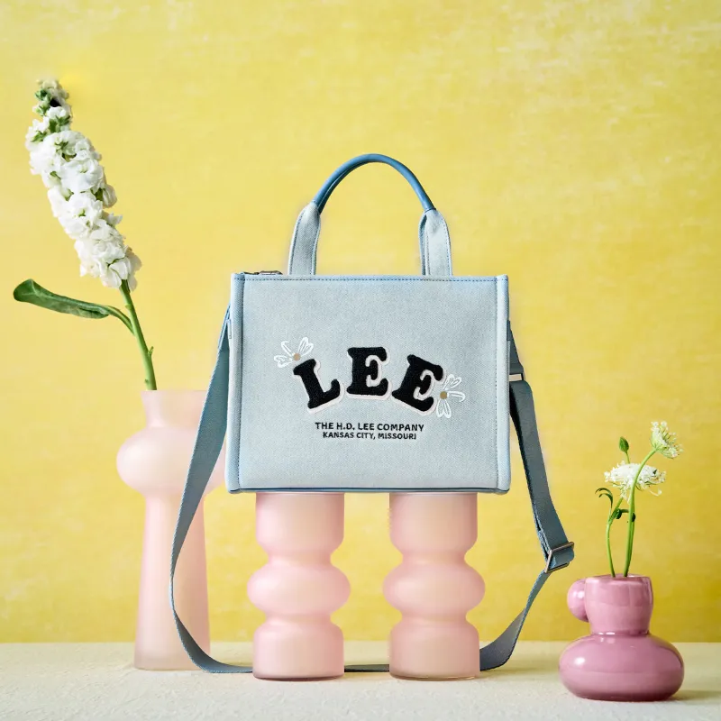 Lee Fabric Handbag, Crossbody Bag, Shoulder Bag Women's Light Blue-3