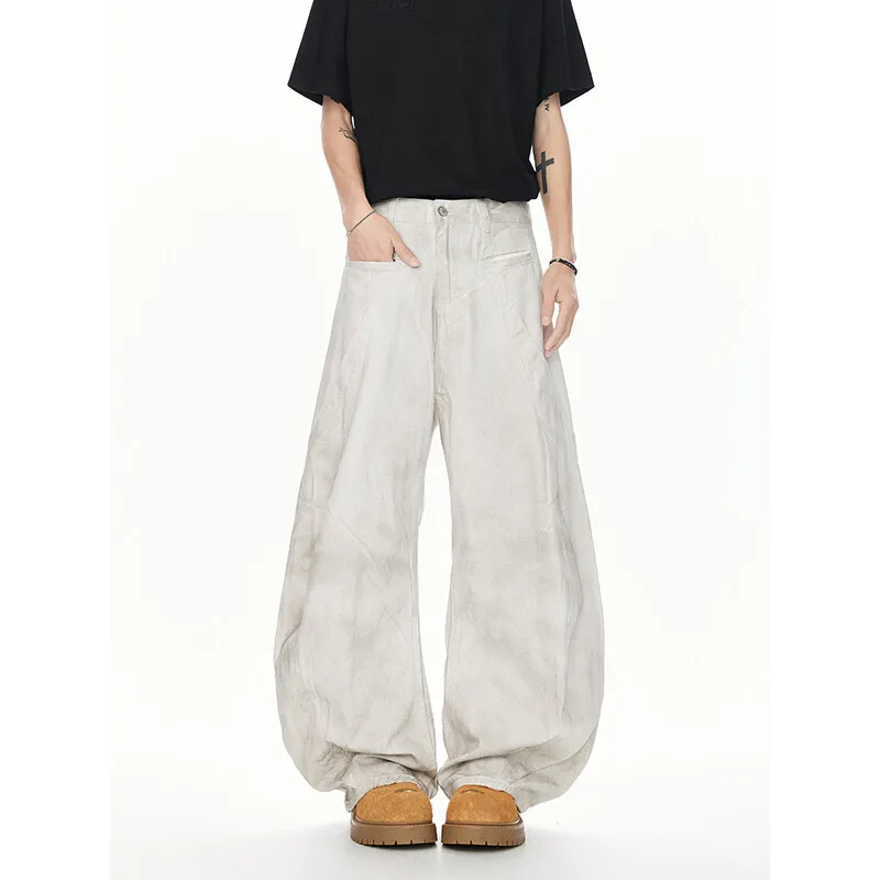 OULUDE Jeans Men Dirty White-2