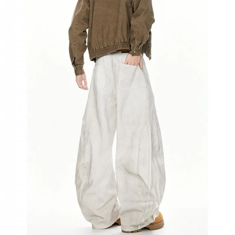 OULUDE Jeans Men Dirty White-4